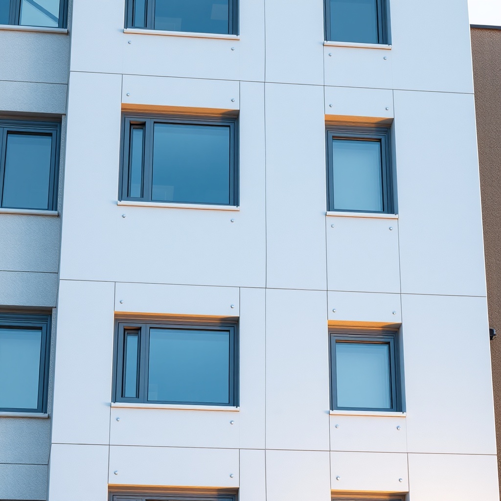 <clean photorealistic photo of Izolevi XPS Levha being installed on an exterior wall with